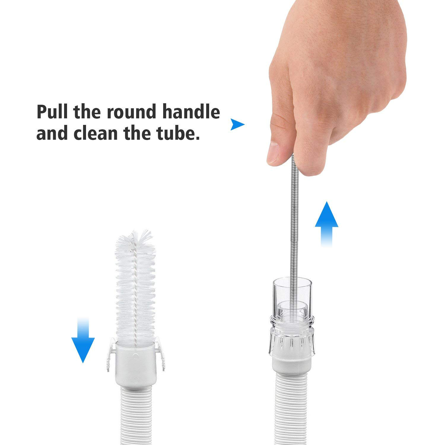 CPAP Tube Cleaning Brush - Flexible Stainless (6 Feet) Plus Handy Brush (10  Inches) fits Standard 22mm Diameter Tubing