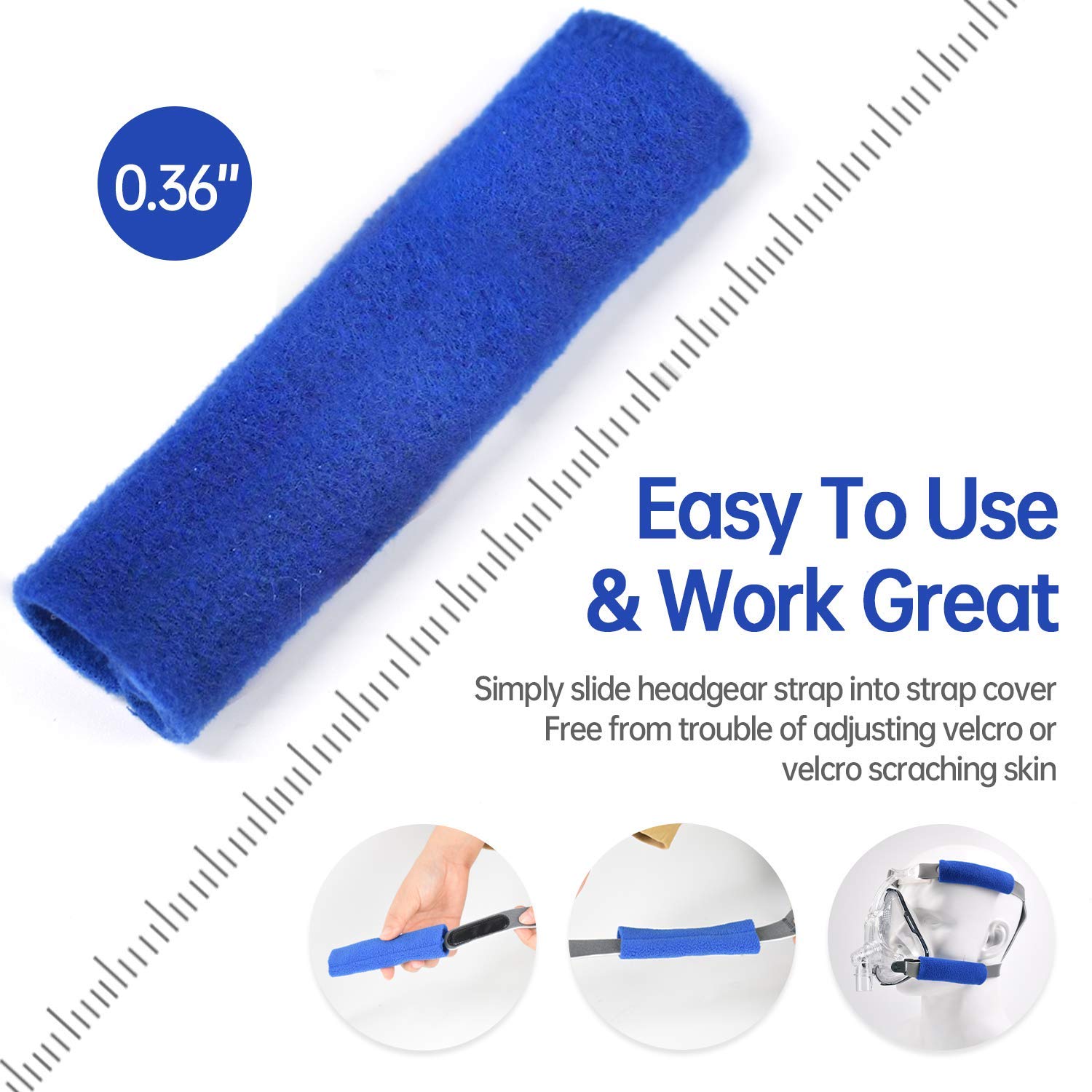 CPAP Headgear Strap Covers for Resmed Forcpap For better sleep - Your  Reliable CPAP Supplier